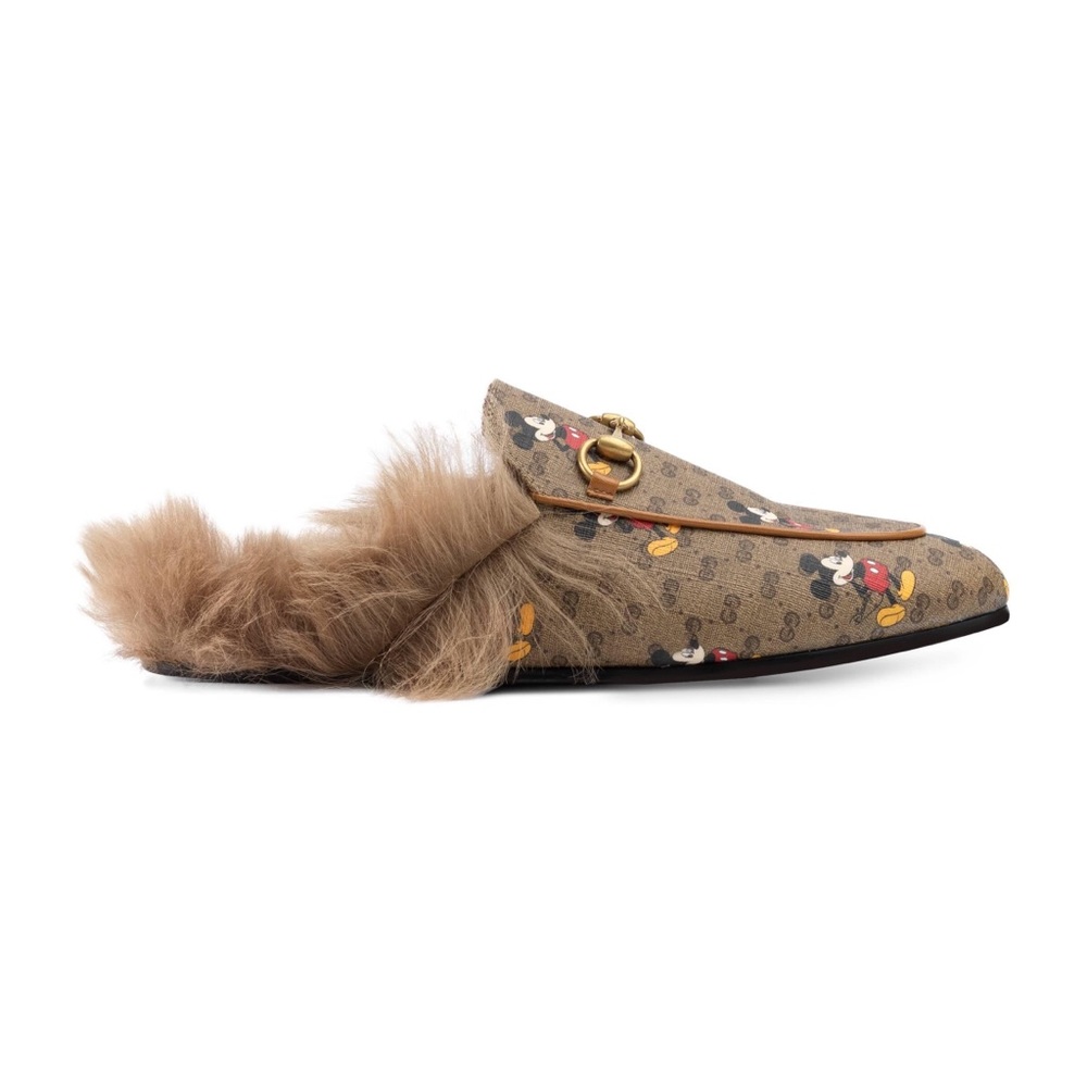 Gucci x Disney Mickey Mouse fur loafers
